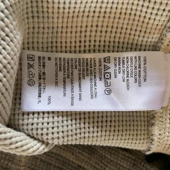 Tommy Bahama Cream and Gray Quarter Zip Cotton Pullover in Women’s Petit… - Picture 6 of 8